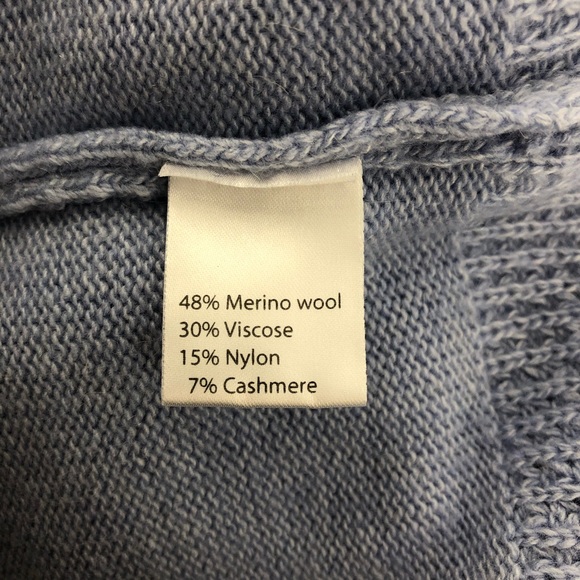 Benedetta B. Light Blue Knit Crew Neck Sweater, Size L - Picture 7 of 8